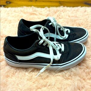 Vans Black and White Sneakers size 8